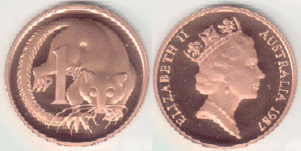 1987 Australia 1 Cent (Proof) mint set only A004226